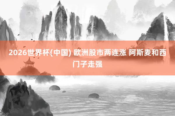 2026世界杯(中国) 欧洲股市两连涨 阿斯麦和西门子走强