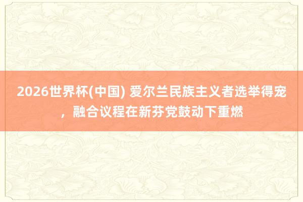 2026世界杯(中国) 爱尔兰民族主义者选举得宠,融合议程在新芬党鼓动下重燃