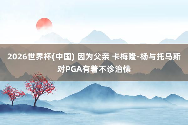 2026世界杯(中国) 因为父亲 卡梅隆-杨与托马斯对PGA有着不诊治愫