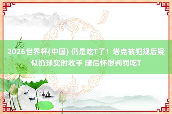 2026世界杯(中国) 仍是吃T了！塔克被犯规后疑似扔球实时收手 随后怀恨判罚吃T