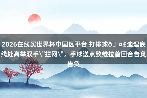 2026在线买世界杯中国区平台 打排球🤣迪涅底线处高举双手