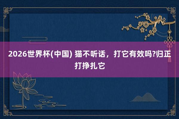 2026世界杯(中国) 猫不听话,打它有效吗?归正打挣扎它