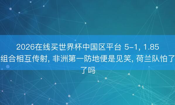 2026在线买世界杯中国区平台 5-1， 1.85亿组合相互传射， 非洲第一防地便是见笑， 荷兰队怕了吗